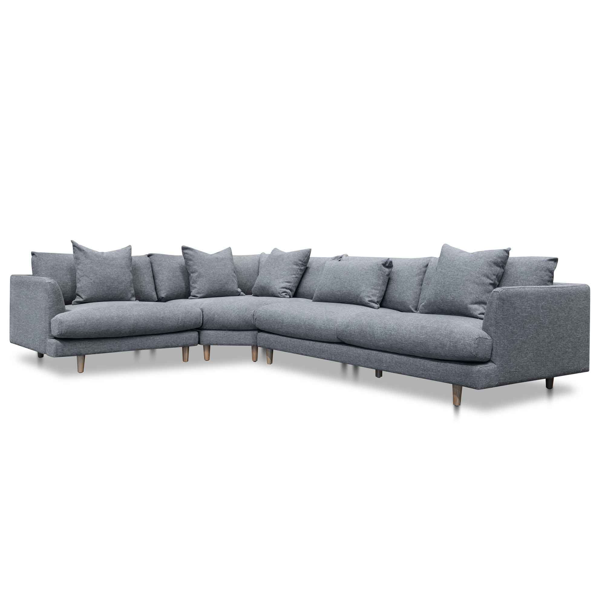 Daniella Left Return Modular Sofa - Graphite Grey - Sofas