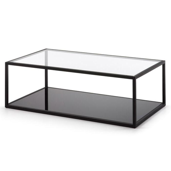 Declan Rectangular Glass Coffee Table - Black - Coffee Table