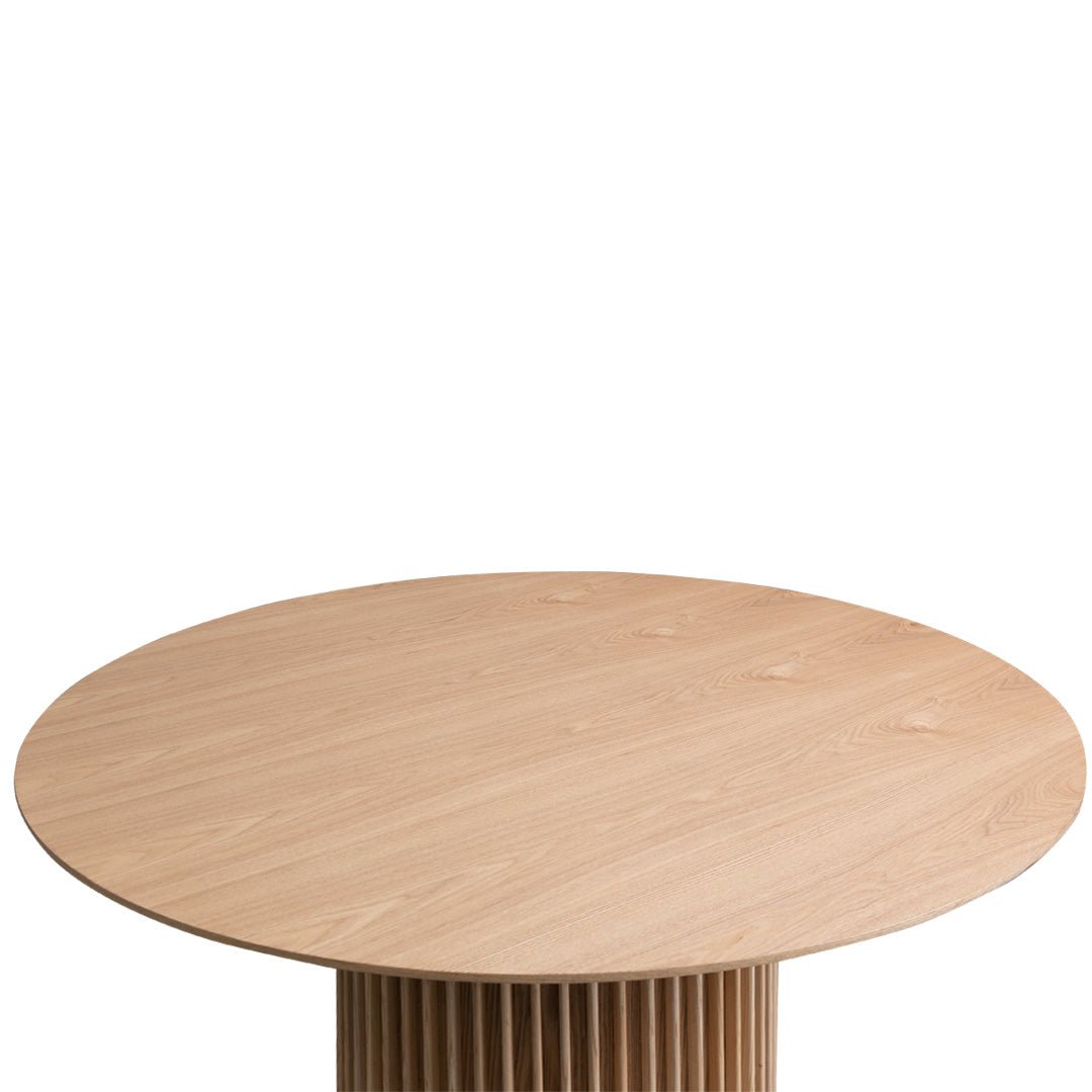 Deema 1.2m Round Wooden Dining Table - Natural - Dining Tables