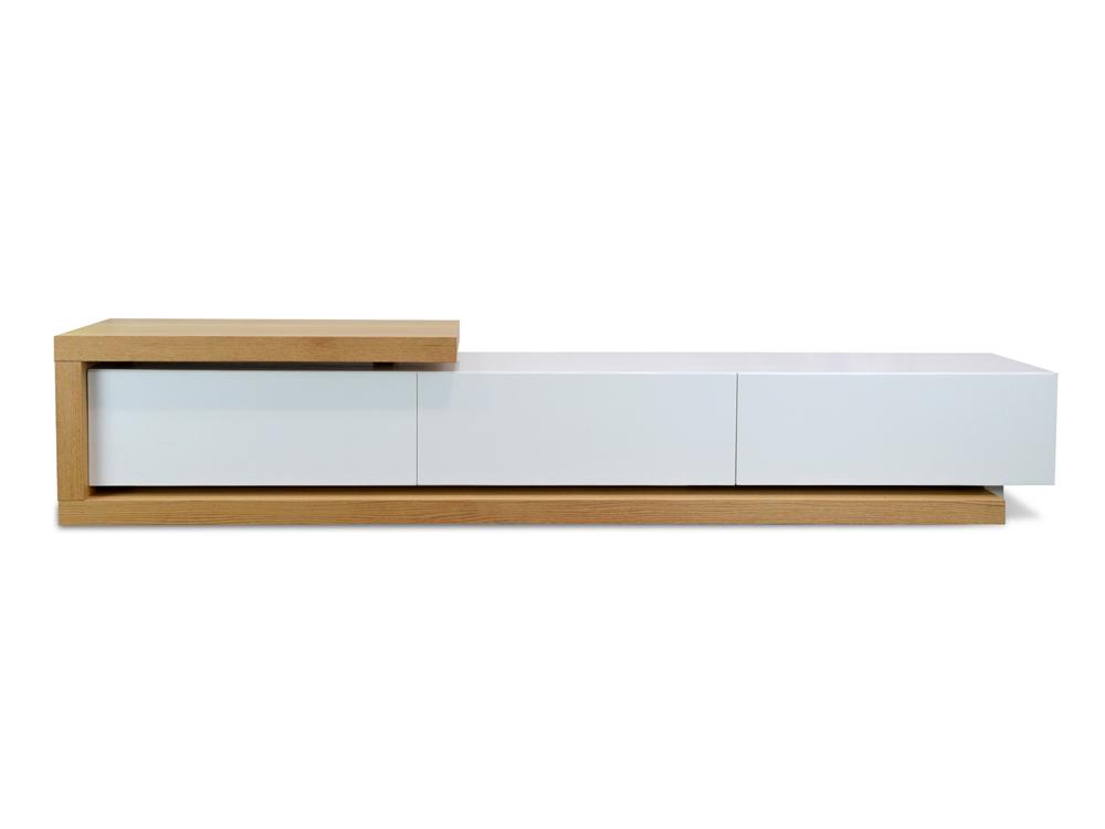 Destiny Extendable TV Stand - Natural - White - TV Units