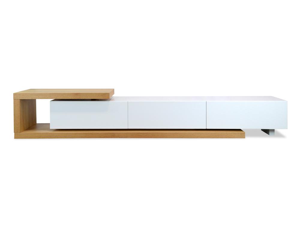 Destiny Extendable TV Stand - Natural - White - TV Units