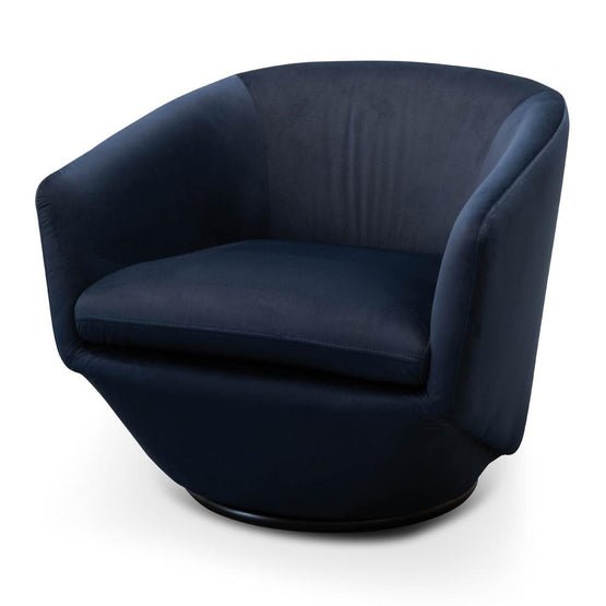 Diana Lounge Chair - Navy Velvet - Armchairs