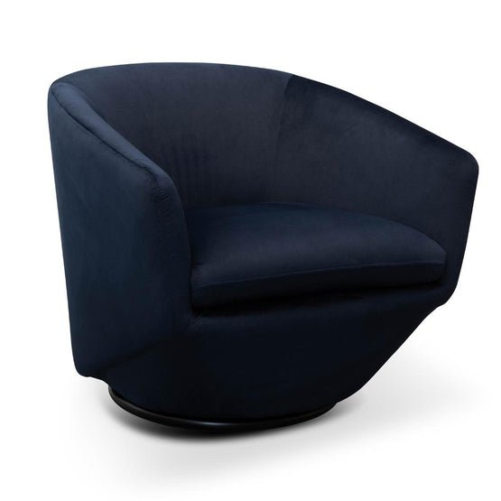 Diana Lounge Chair - Navy Velvet - Armchairs