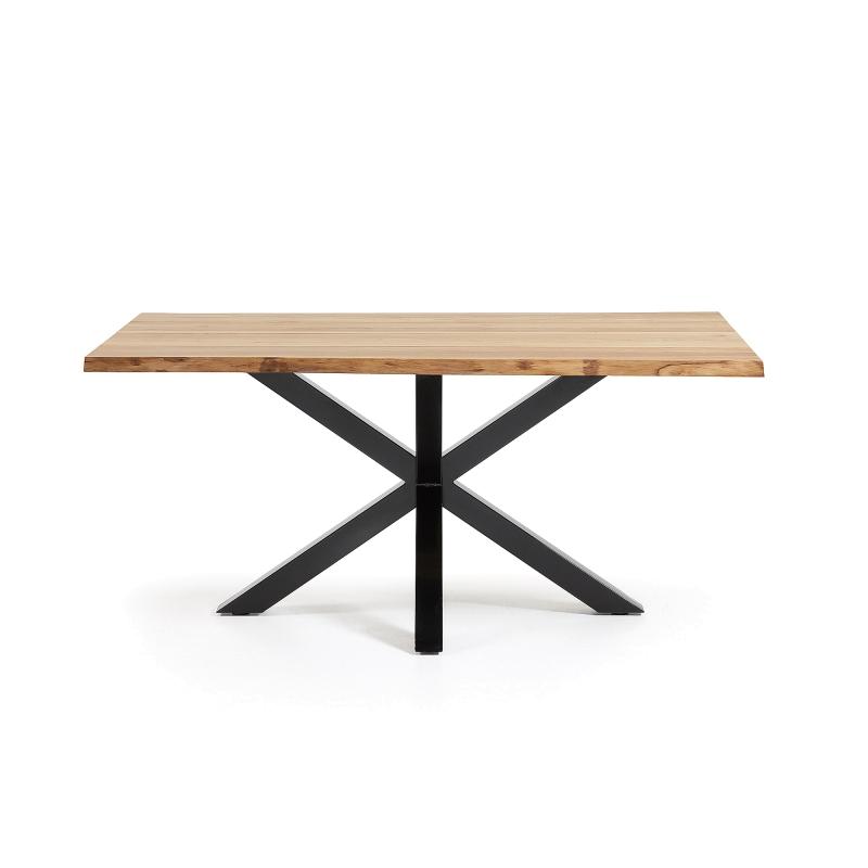 Diego 1.8m Natural Oak Dining Table - Black - Dining Tables