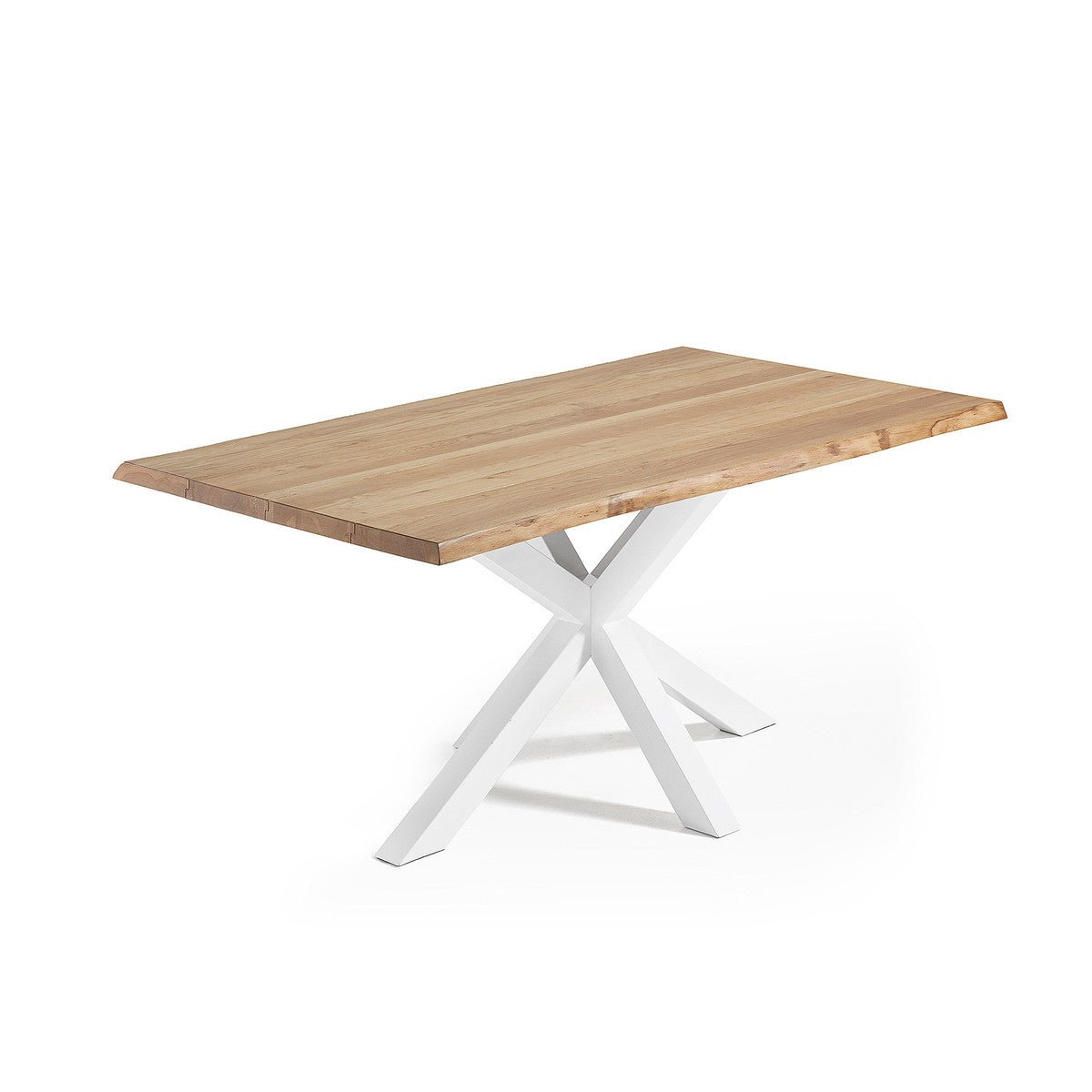Diego 1.8m Natural Oak Dining Table - White - Dining Tables