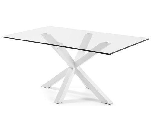 Diego 2m Glass Dining Table - White - Dining Tables