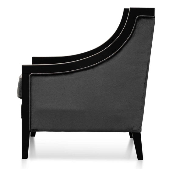Dominic Armchair - Cosmic Grey Velvet - Armchairs