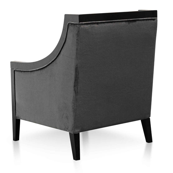Dominic Armchair - Cosmic Grey Velvet - Armchairs
