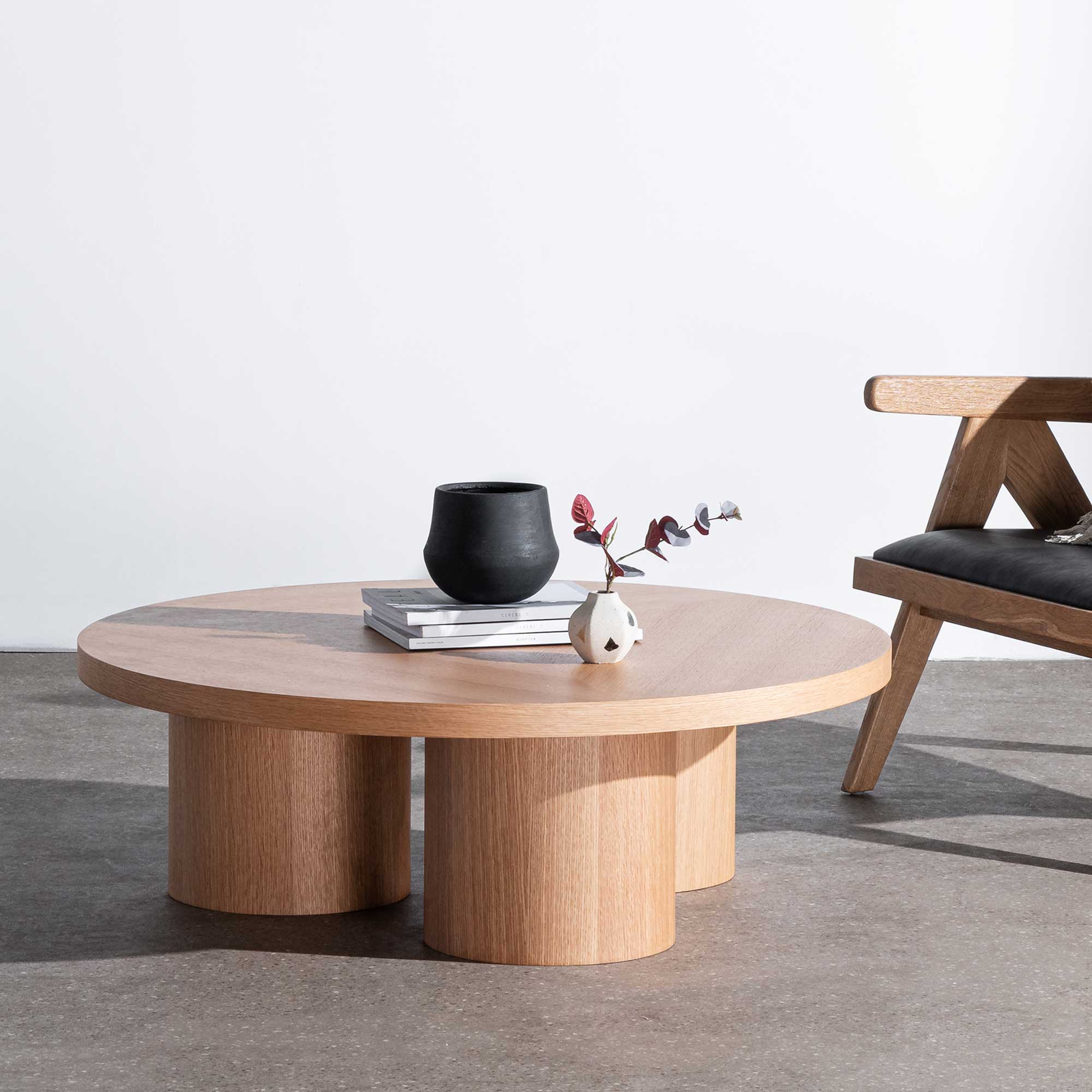 Dominic Wooden Round Coffee Table - Coffee Table