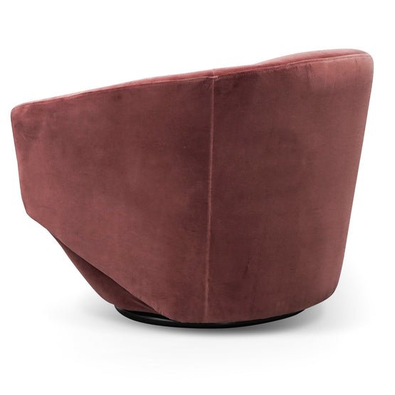 Donna Lounge Chair - Blood Orange Velvet - Armchairs