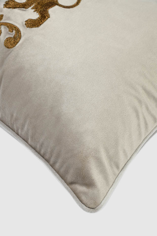 Dynasty Lumbar Pillow Cover , Beige - Pillow Covers