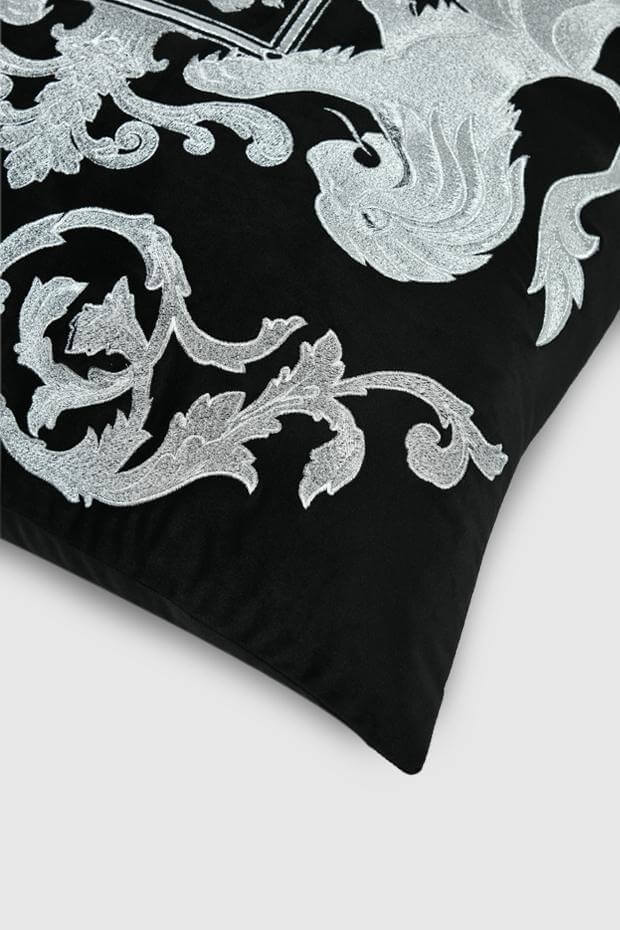 Dynasty Pillow Cover , Black - Pillow Covers