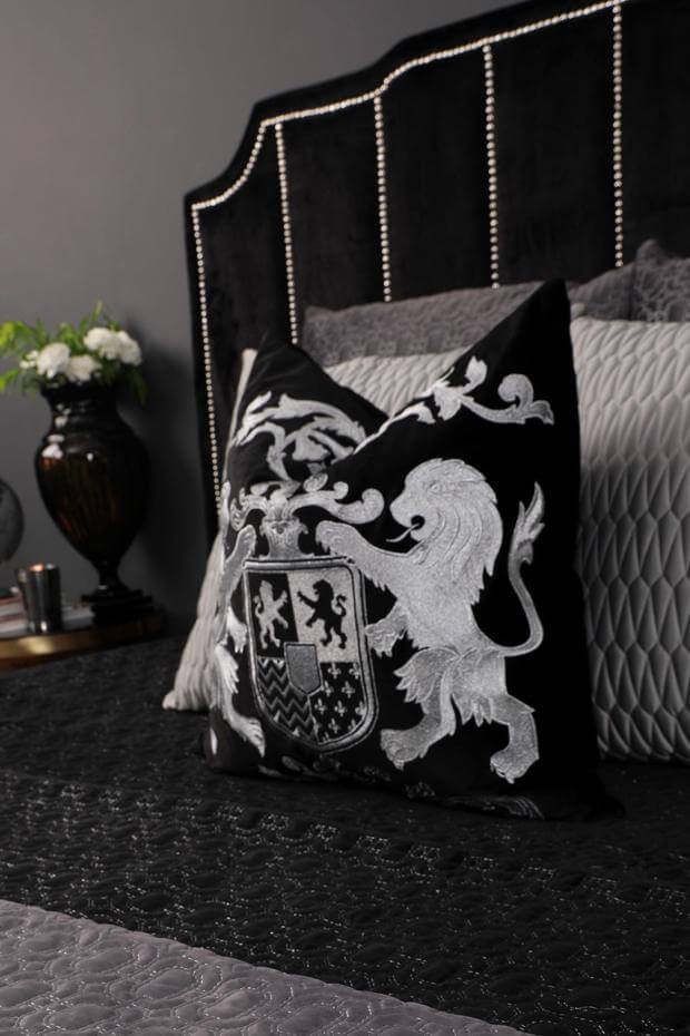 Dynasty Pillow Cover , Black - Pillow Covers