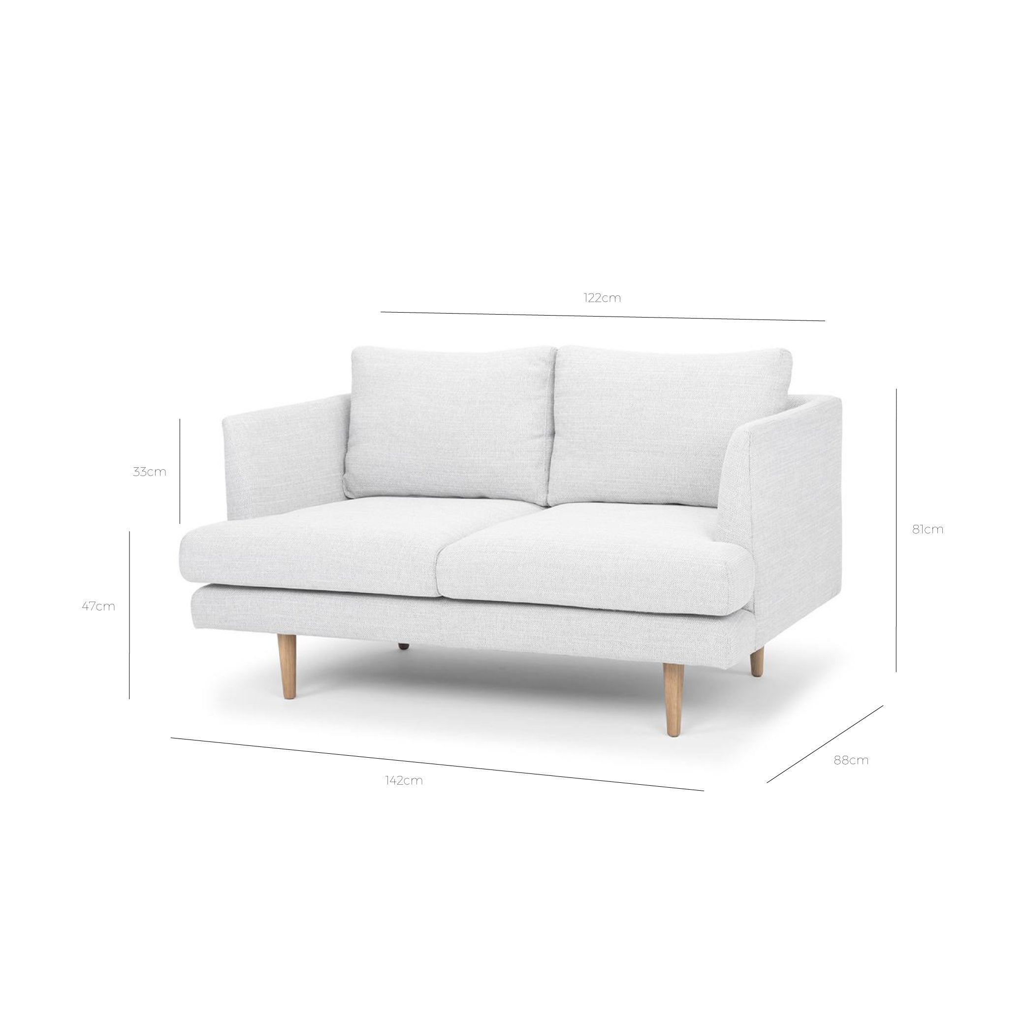 Eleanor 2S Sofa - Light Texture Grey - Sofas