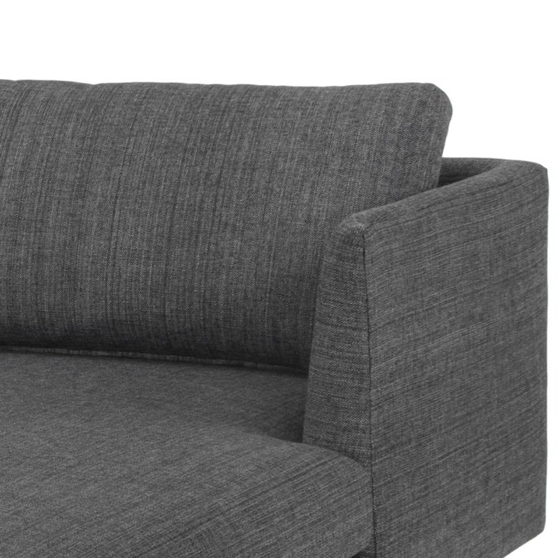 Eleanor 3S Sofa Right Chaise - Metal Grey - Sofas