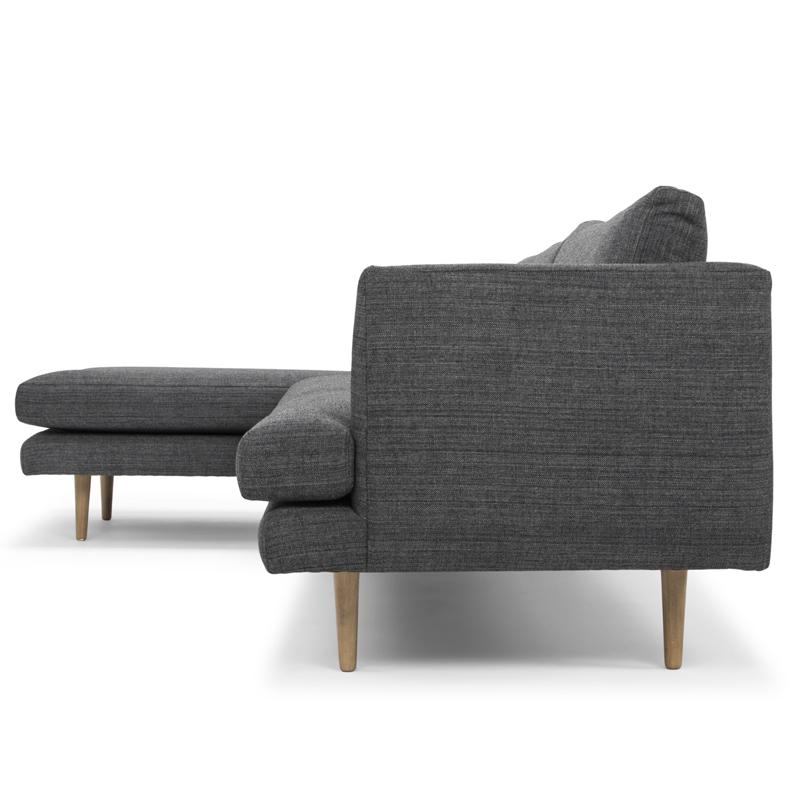 Eleanor 3S Sofa Right Chaise - Metal Grey - Sofas