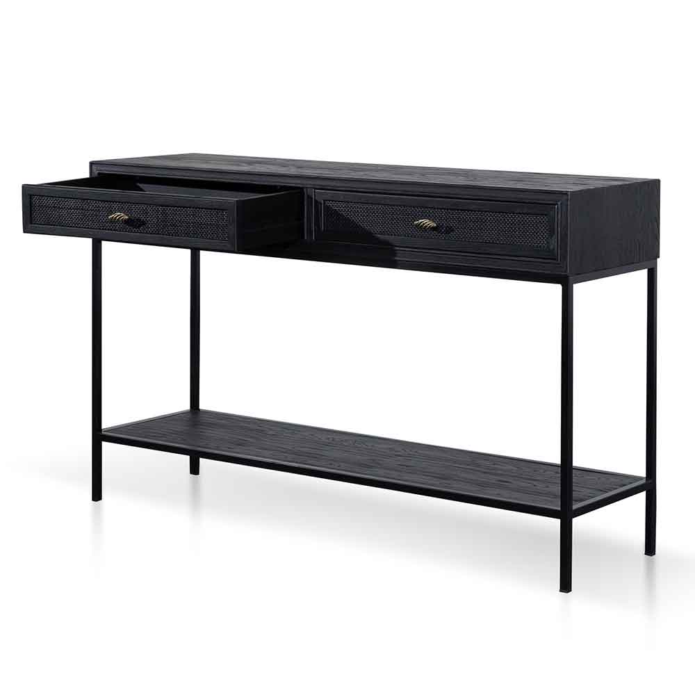 Elena 1.4m Console Table - Full Black - Console