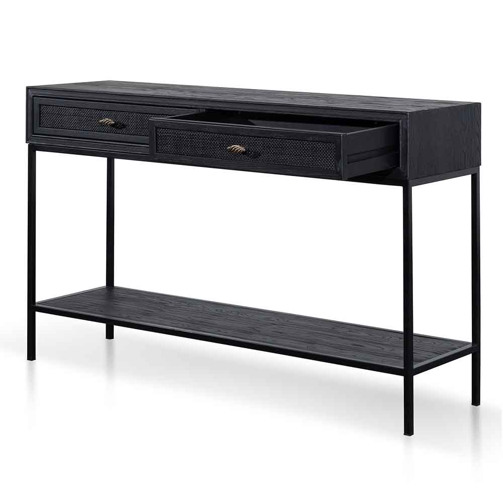 Elena 1.4m Console Table - Full Black - Console