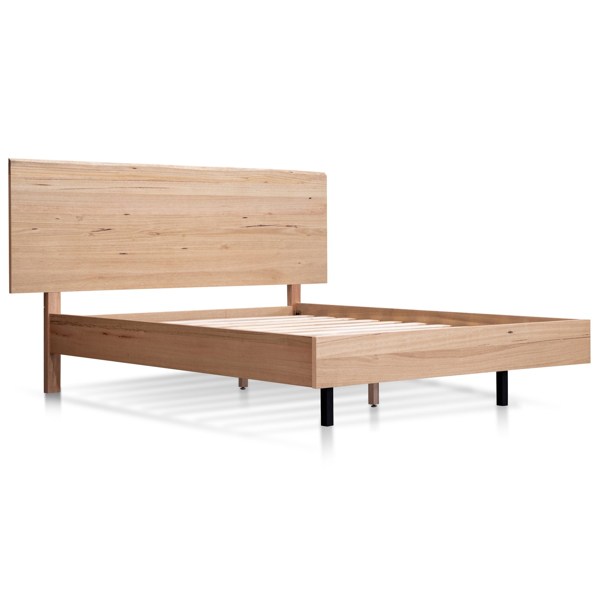 Eli Queen Bed Frame - Natural Wood - Beds