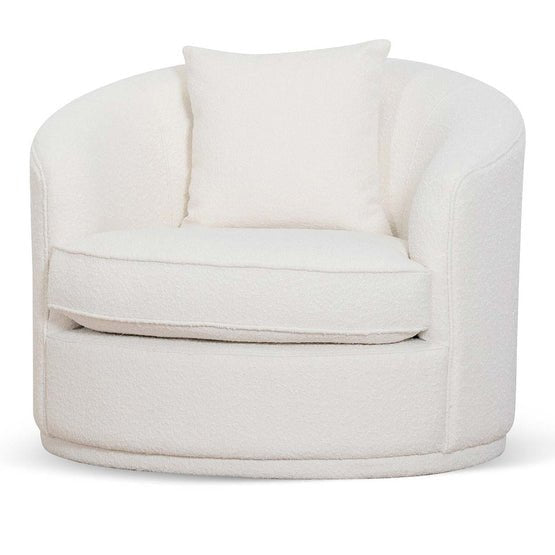 Elijah Armchair - Ivory White Boucle - Armchairs