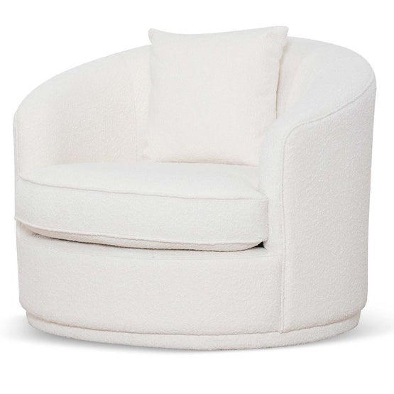 Elijah Armchair - Ivory White Boucle - Armchairs