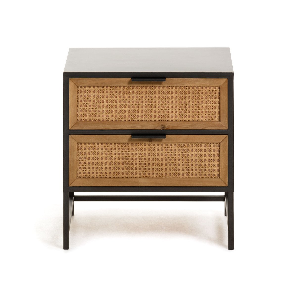 Elio Rattan Bed Side Table - Natural - Bedside Tables