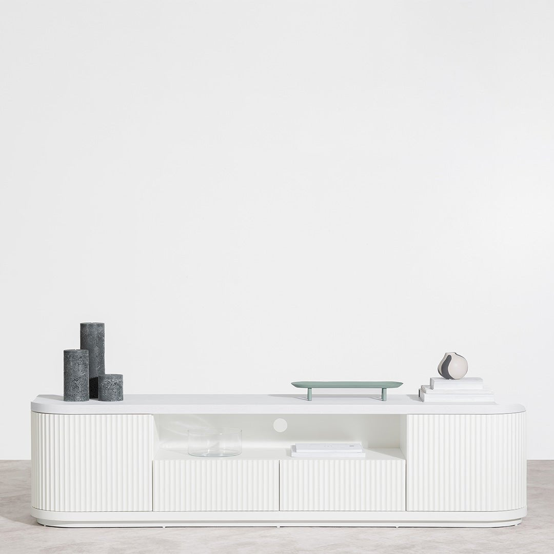 Elise Veneer Top Entertainment TV Stand - Two-Tone White - TV Units