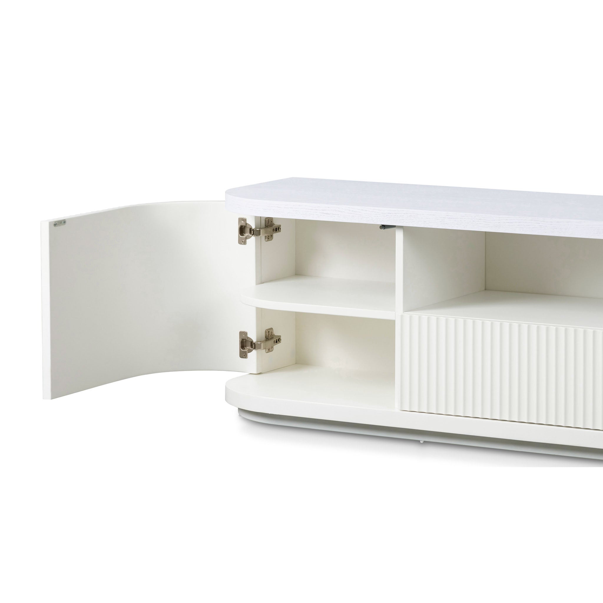 Elise Veneer Top Entertainment TV Stand - Two-Tone White - TV Units