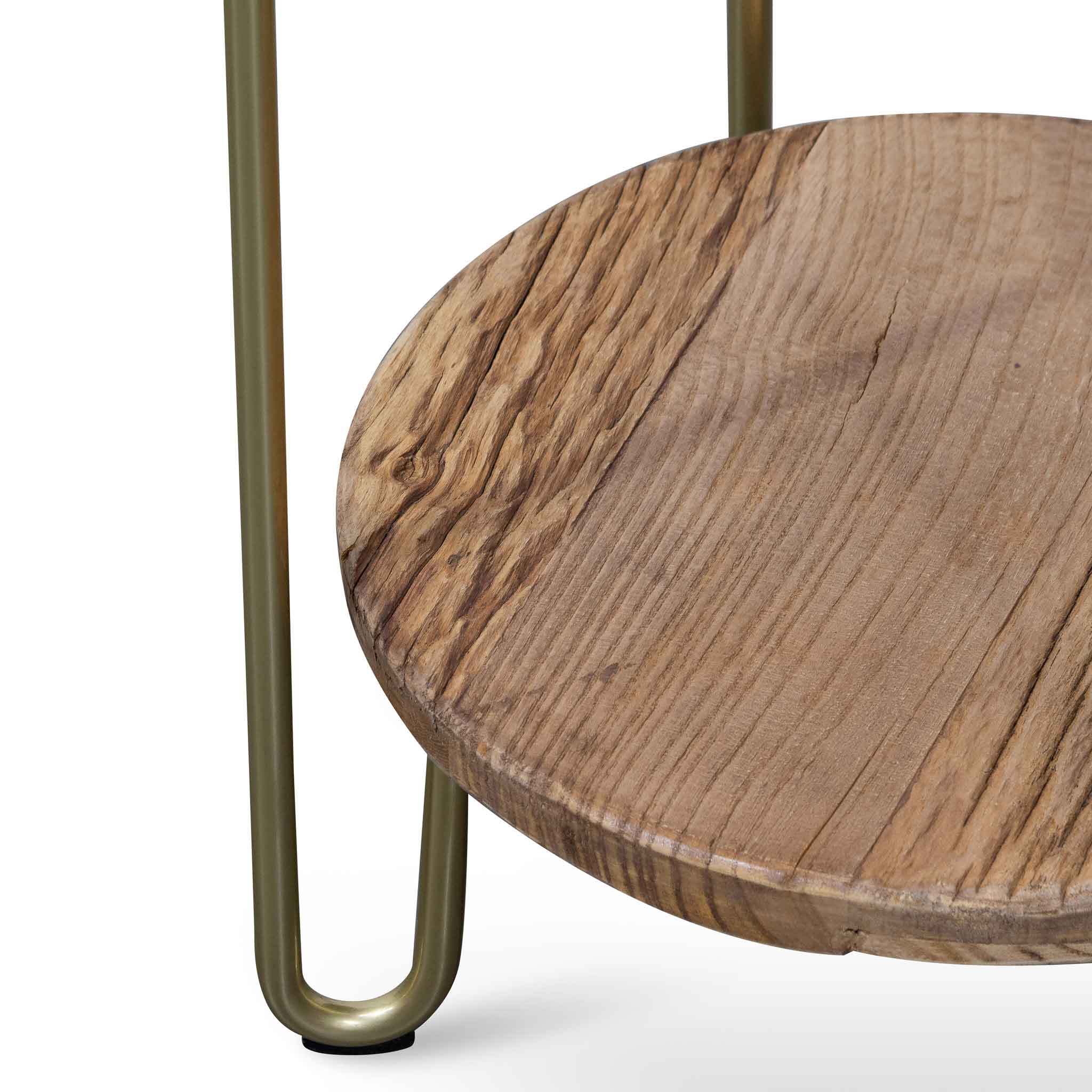 Emilia Elm Wood Side table - Natural - Bedside Tables