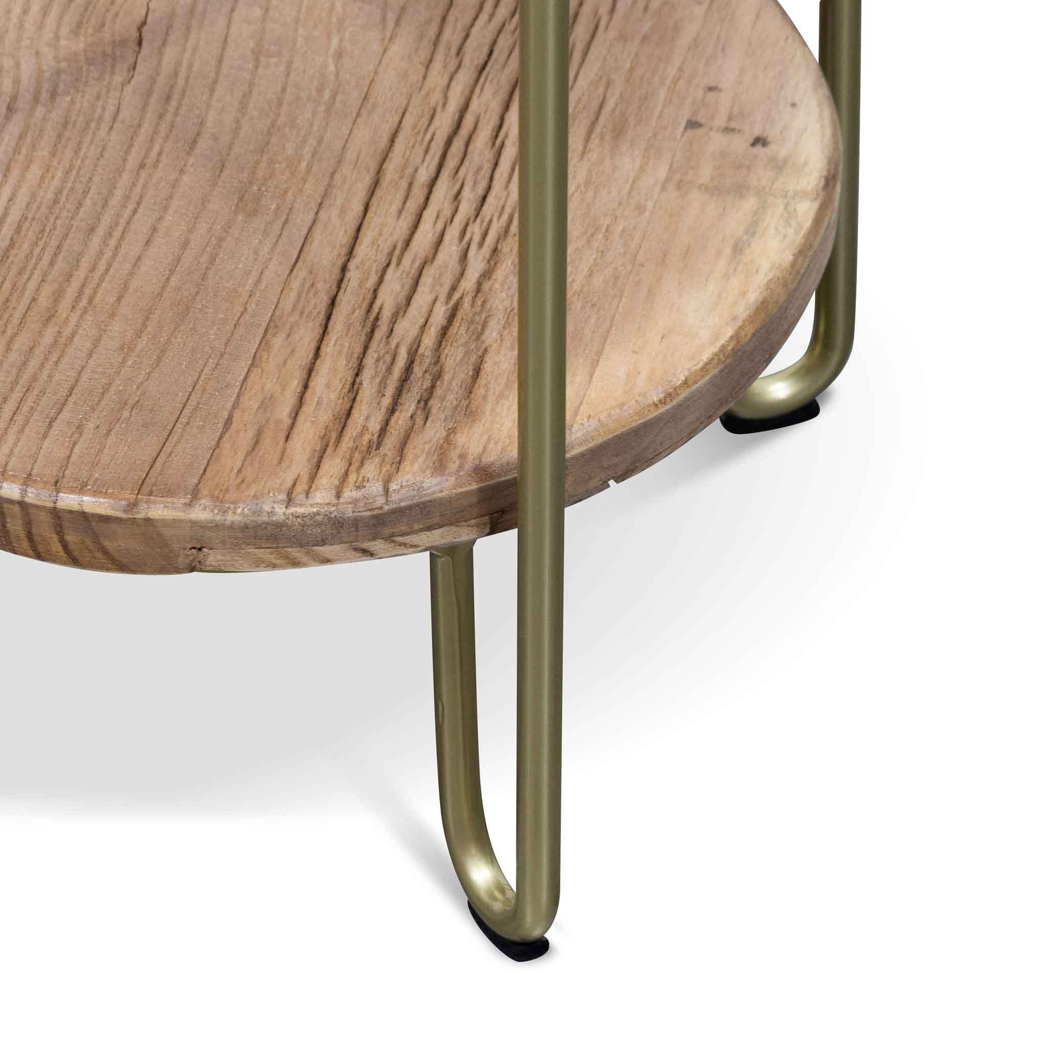 Emilia Elm Wood Side table - Natural - Bedside Tables