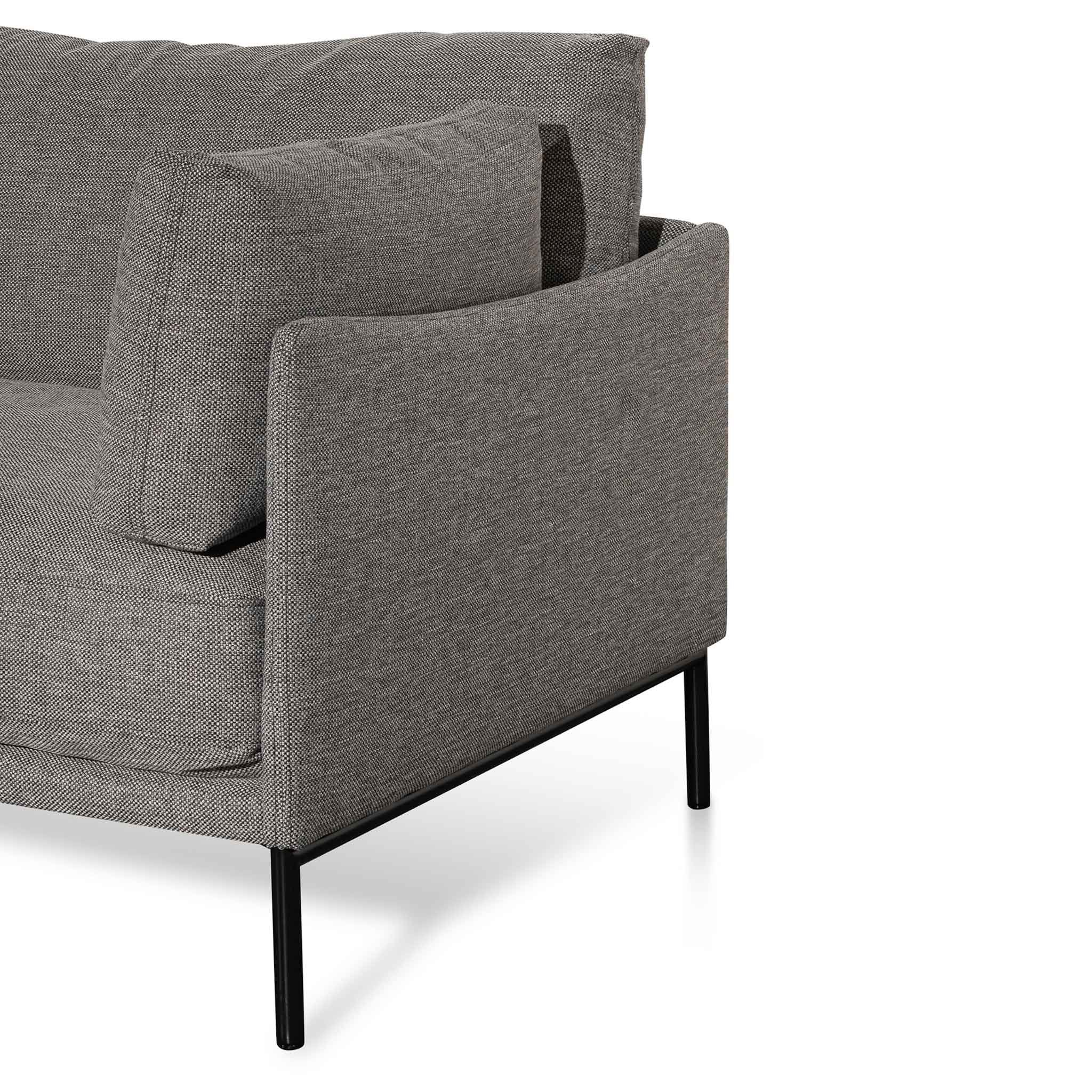 Emilis 4S Left Chaise Sofa - Graphite Grey - Sofas