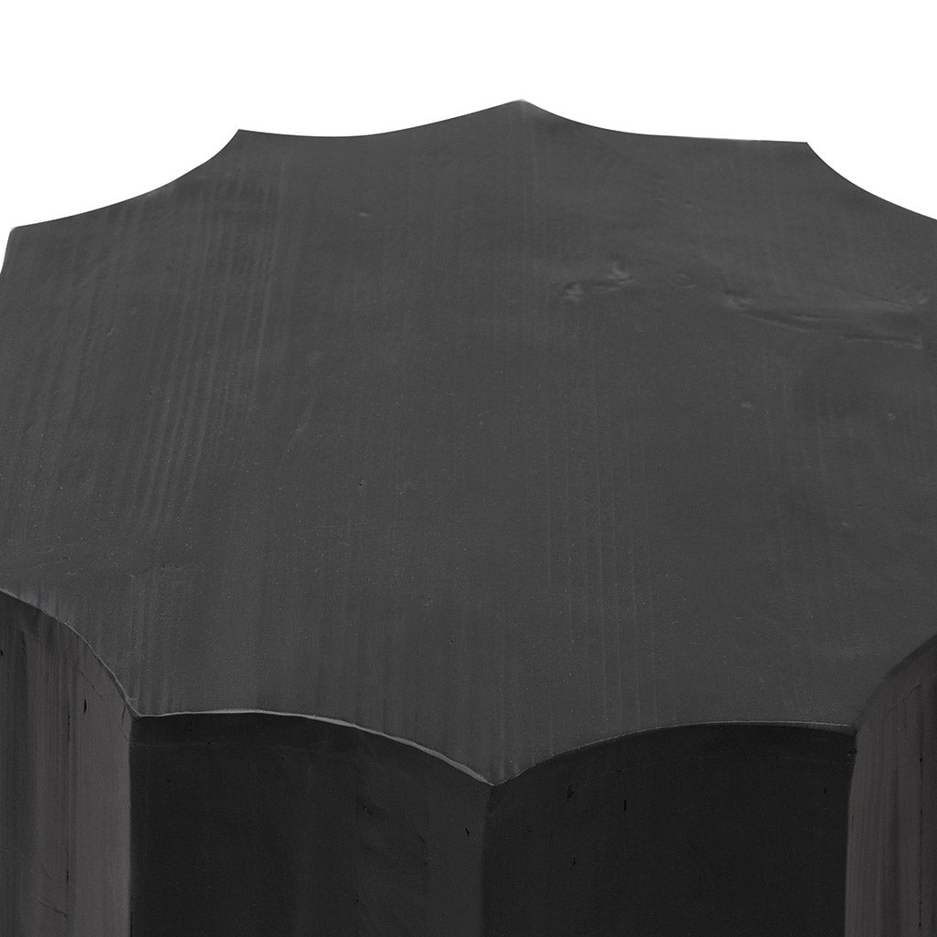 Emmett Recycled Side Table - Full Black - Bedside Tables