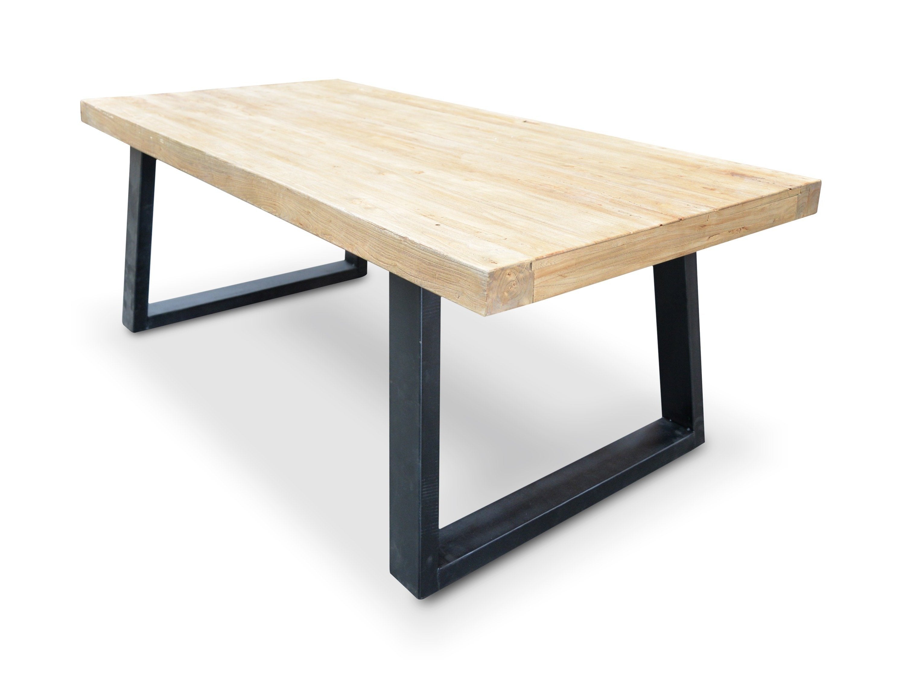 Eros 1.98m Reclaimed Elm Wood Dining Table - Dining Tables
