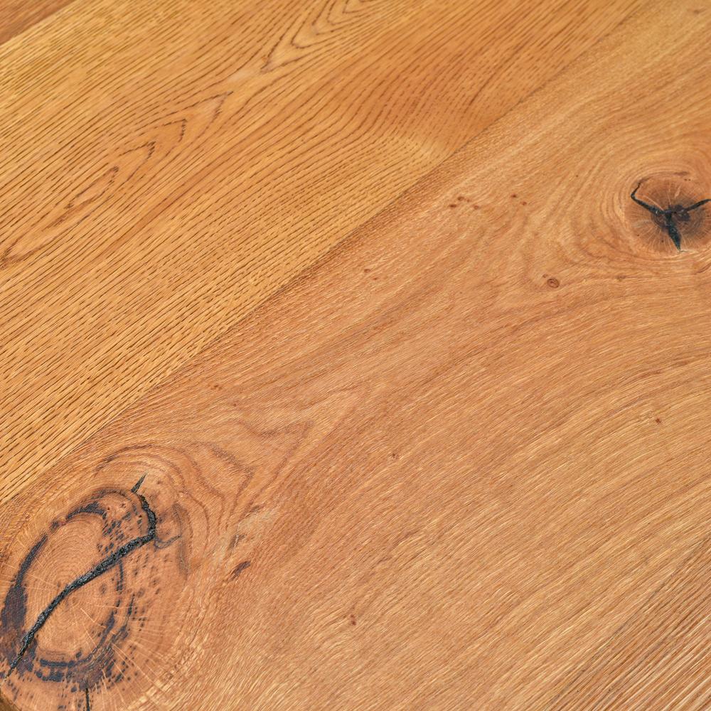 Essen 2.2m Rustic Oak Veneer Dining Table - Oak Wrapped Legs - Dining Tables