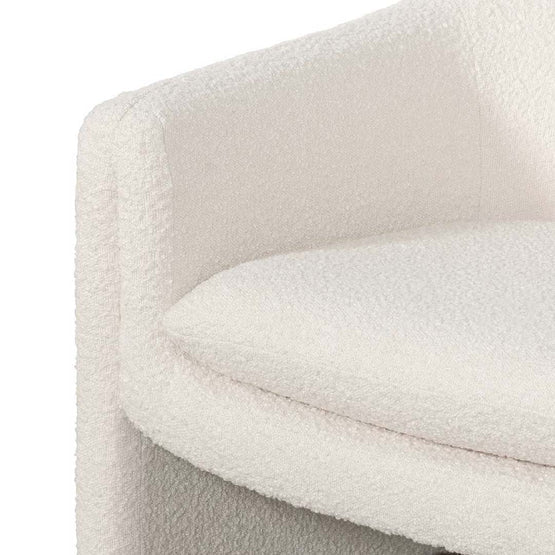 Ethan Armchair - Ivory White Boucle - Armchairs