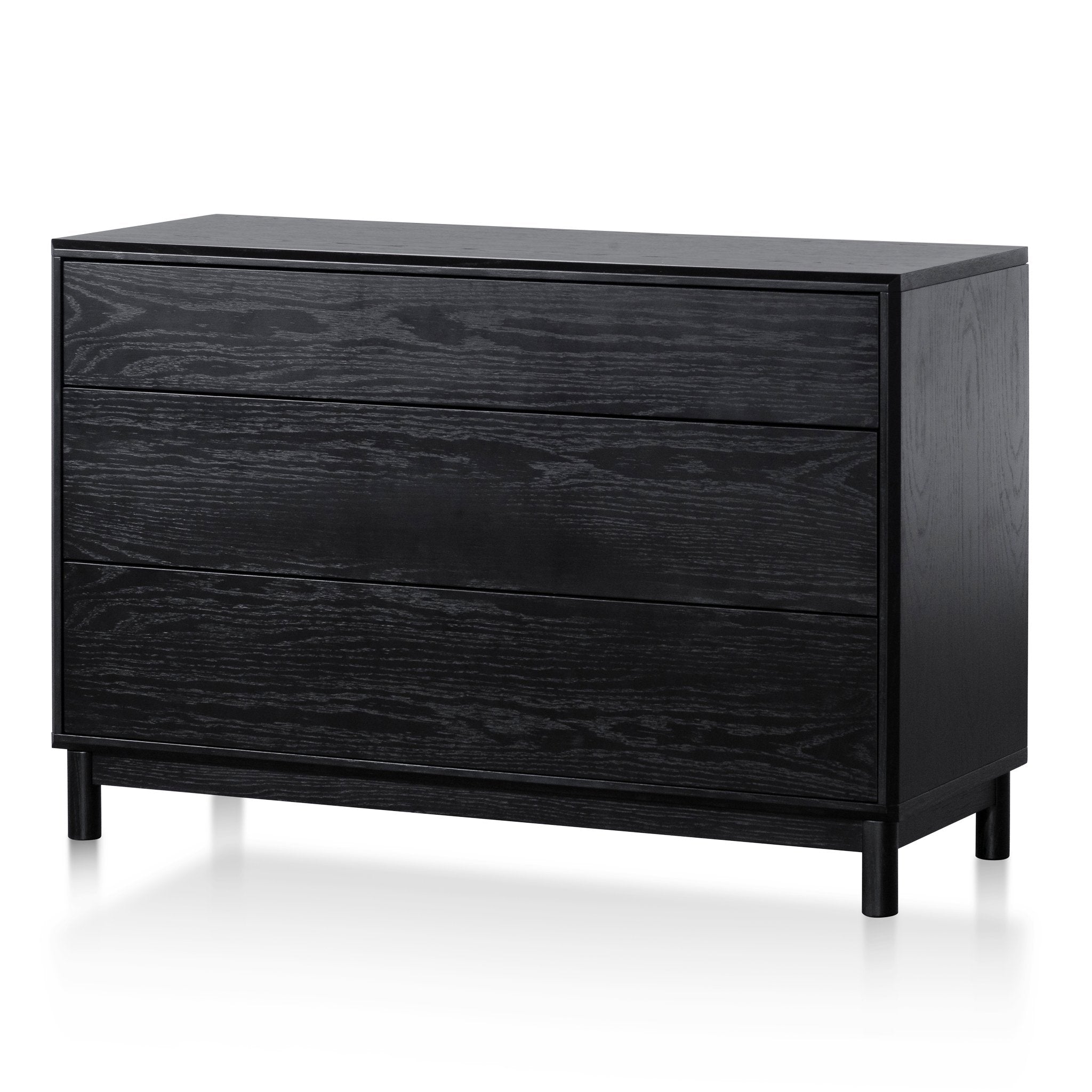 Evelyn 3 Drawers Dresser Unit - Black Oak - Dressers