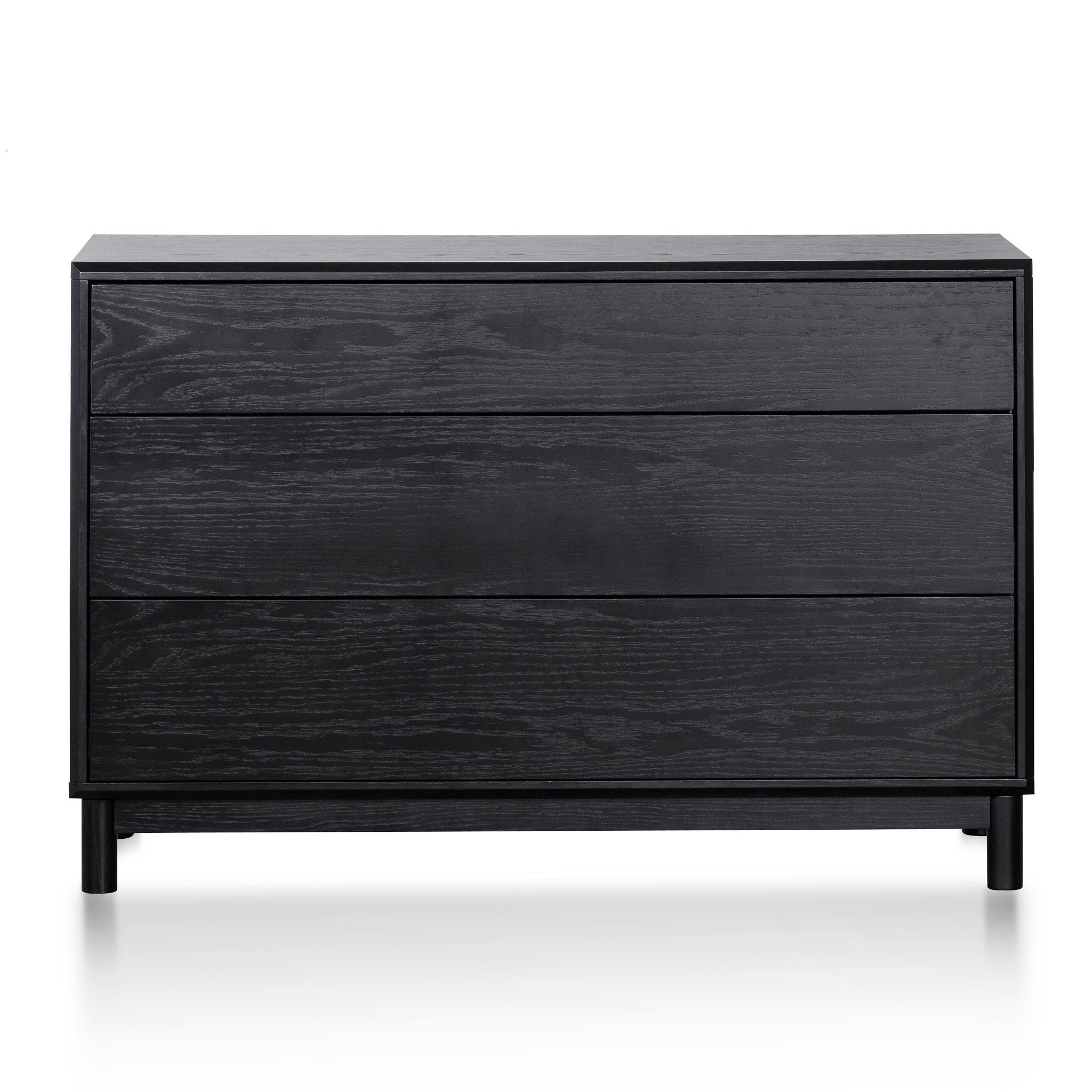 Evelyn 3 Drawers Dresser Unit - Black Oak - Dressers