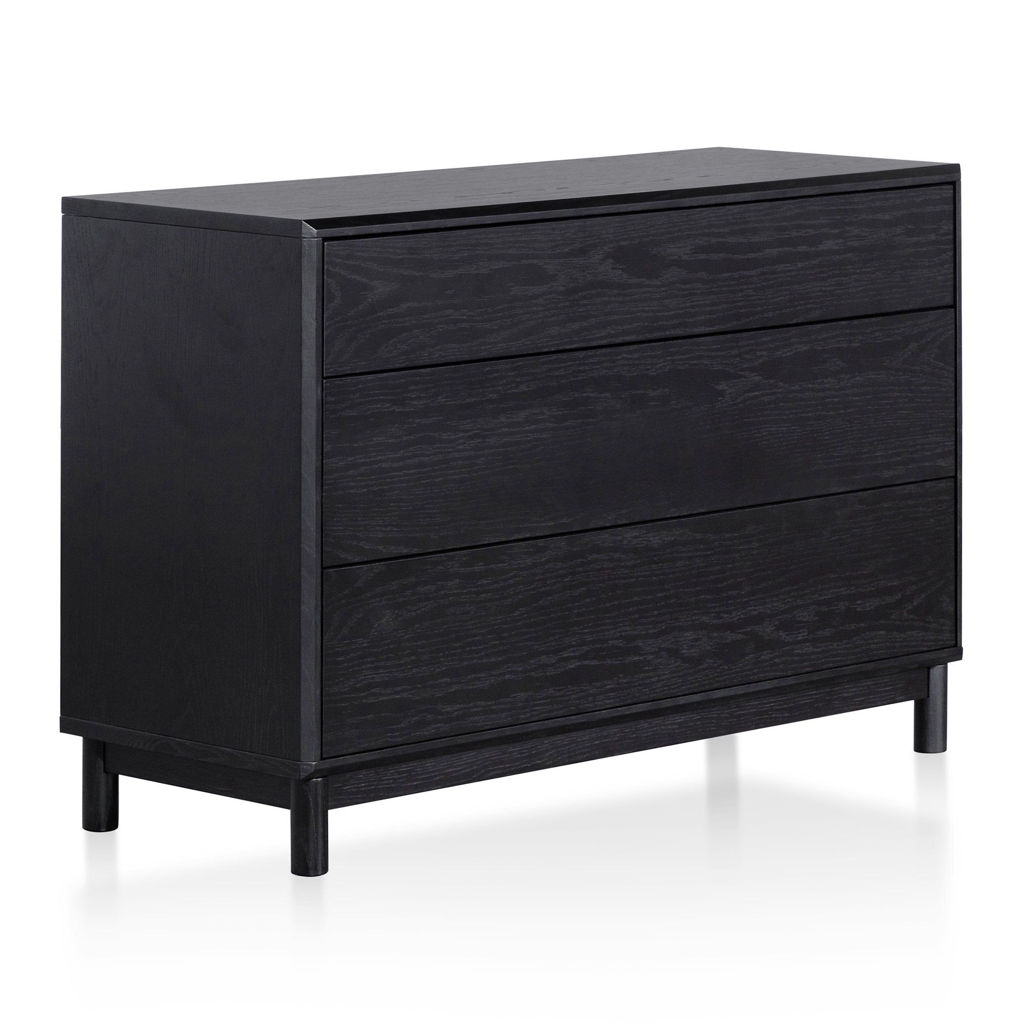 Evelyn 3 Drawers Dresser Unit - Black Oak - Dressers