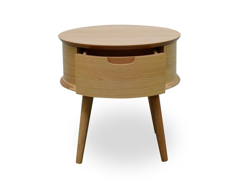 Evelyn Scandinavian Lamp Side Table - Natural - Bedside Tables