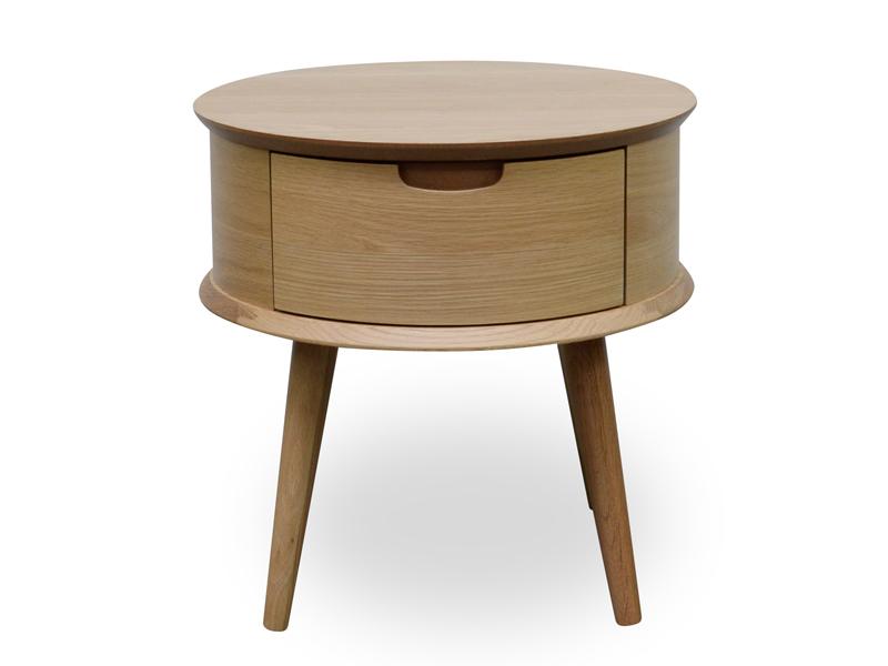 Evelyn Scandinavian Lamp Side Table - Natural - Bedside Tables