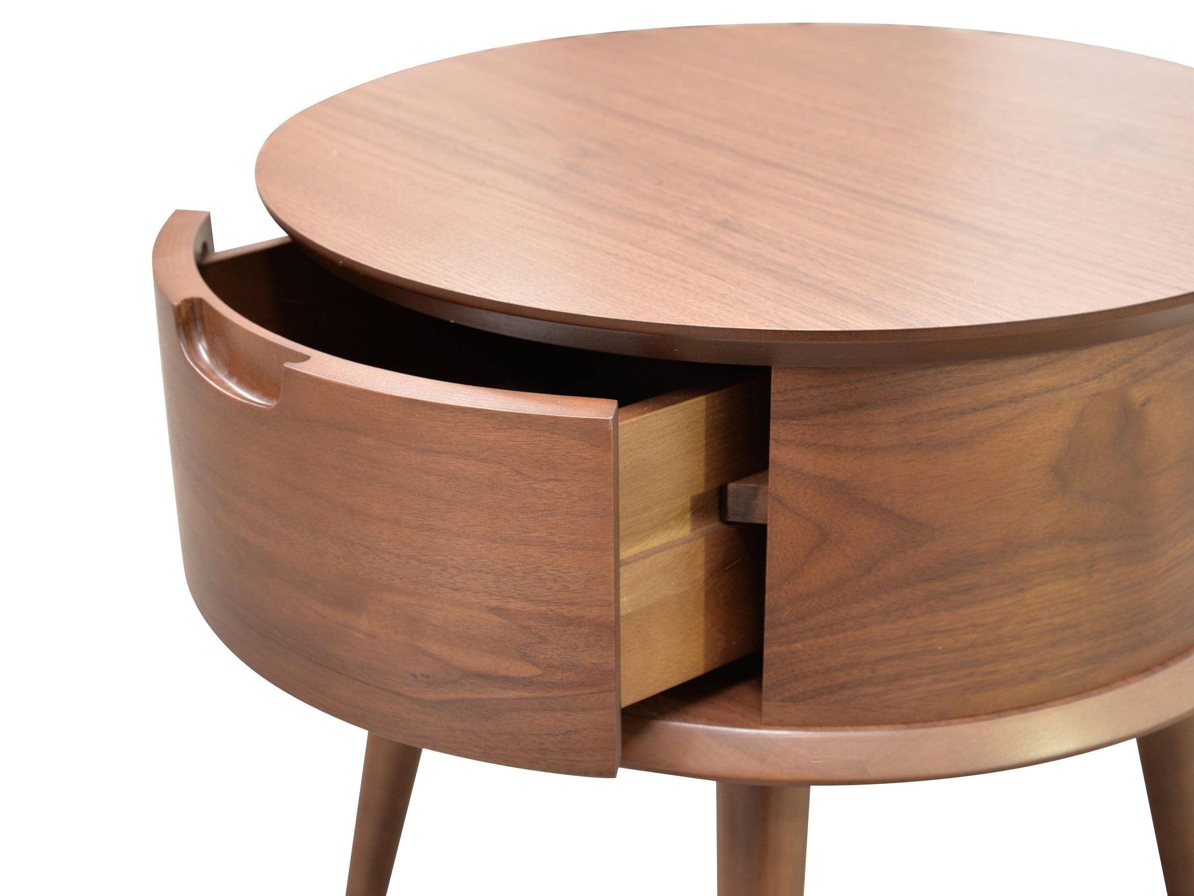 Evelyn Scandinavian Lamp Side Table - Walnut - Bedside Tables
