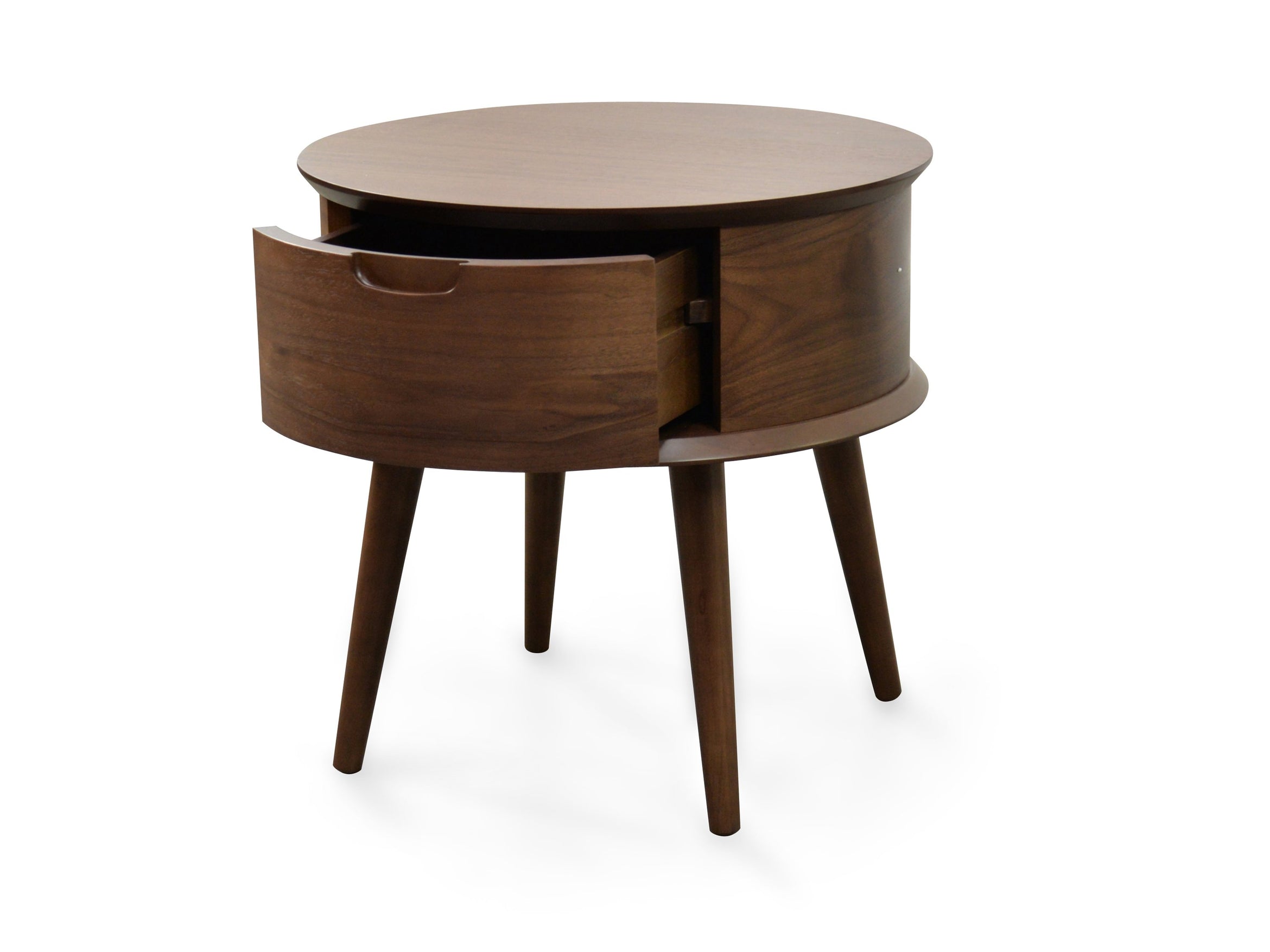 Evelyn Scandinavian Lamp Side Table - Walnut - Bedside Tables