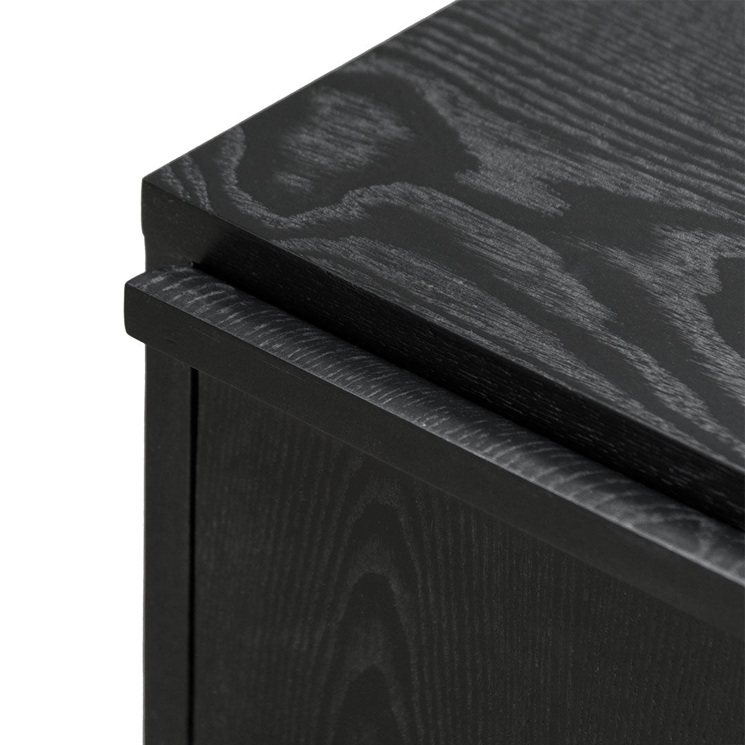 Everest Bedside Table - Full Black - Bedside Tables