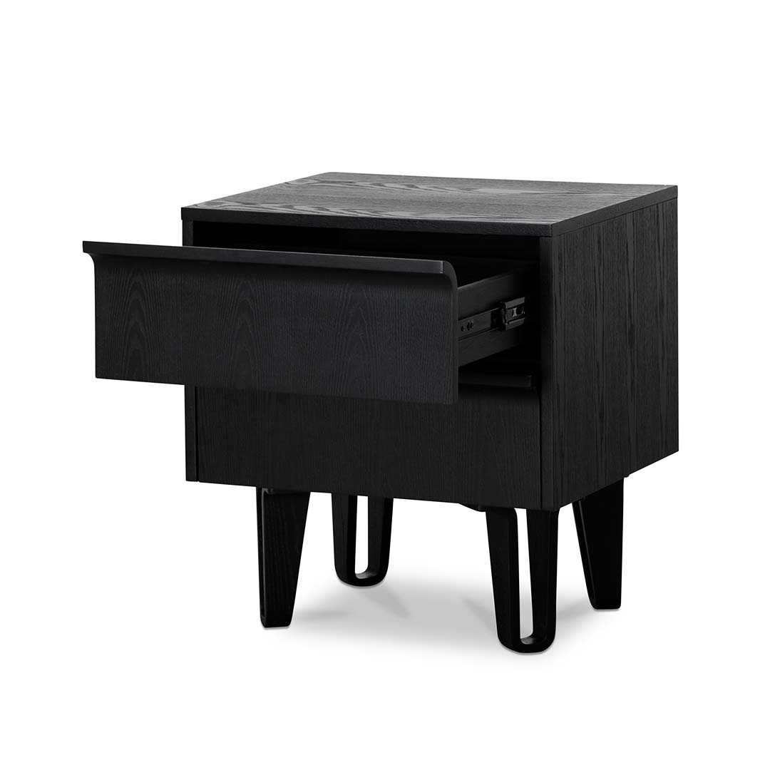 Everest Bedside Table - Full Black - Bedside Tables