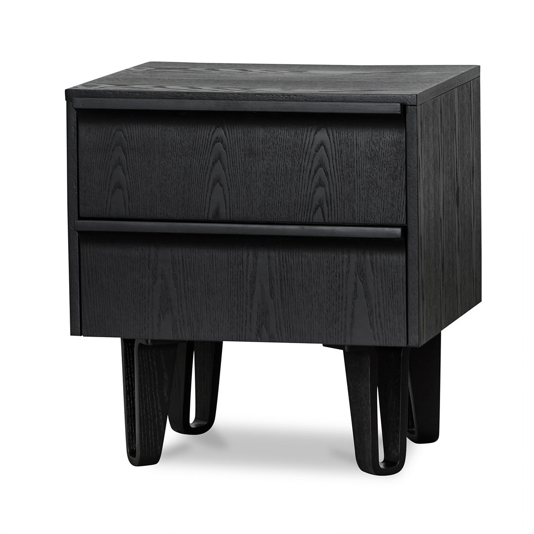 Everest Bedside Table - Full Black - Bedside Tables