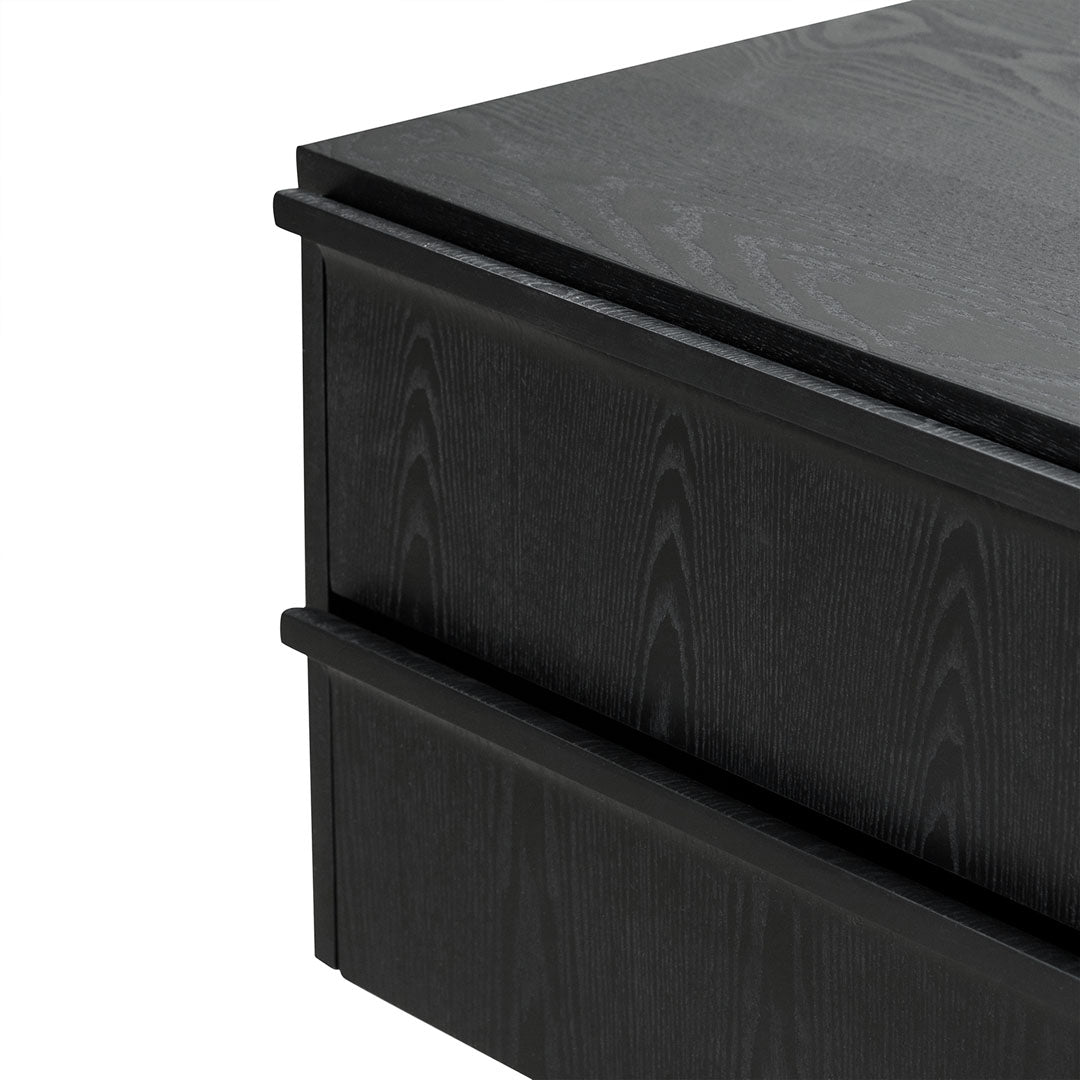 Everest Bedside Table - Full Black - Bedside Tables