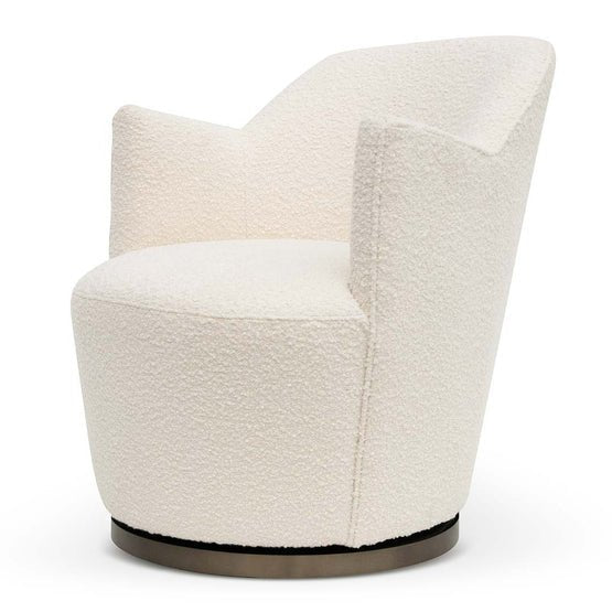 Everett Armchair - Ivory White Boucle - Armchairs