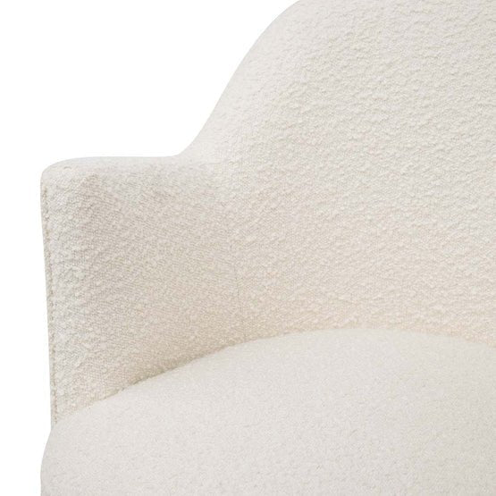Everett Armchair - Ivory White Boucle - Armchairs