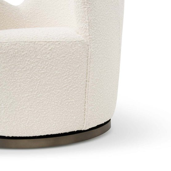 Everett Armchair - Ivory White Boucle - Armchairs