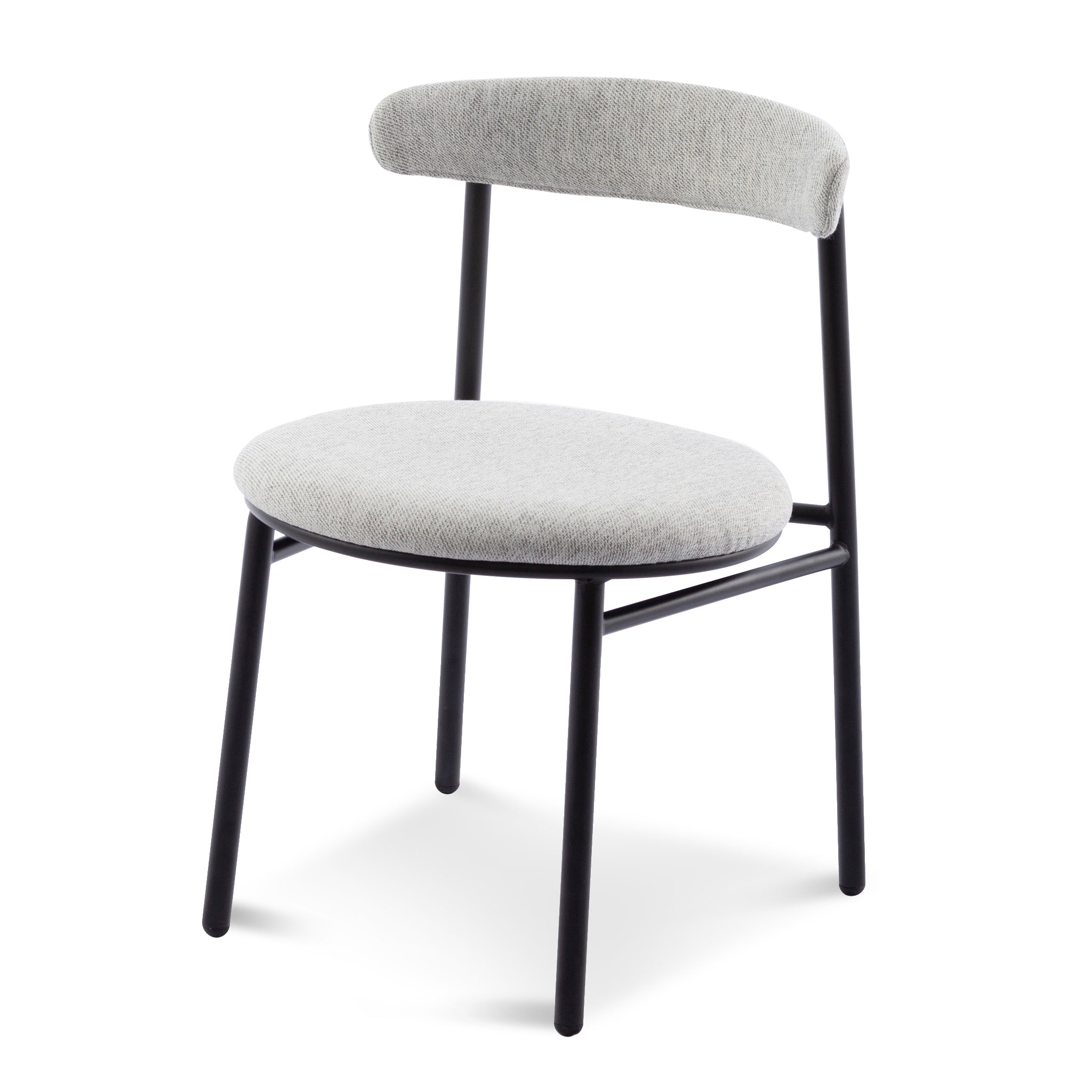 Farida Fabric Dining Chair - Silver Grey - Dining Chairs